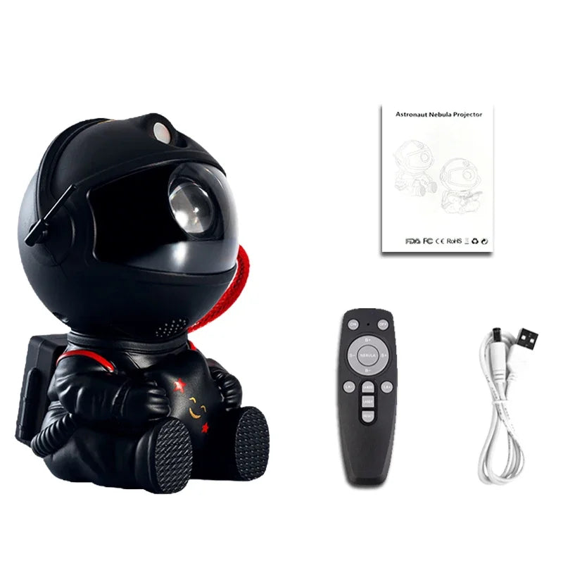 2022 Remote Control Atmosphere Light Robot 360° Rotating Night Light Stepless Dimming Projector Night Lamp Net Red Selfie Light