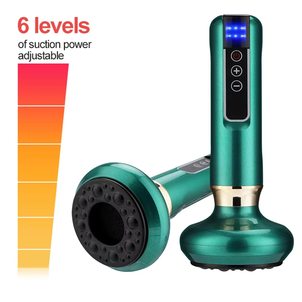Chinese Electric Suction Vacuum Cupping Anti Cellulite Beauty Massager Glass Jars Anti Cellulite Cupping Vacuum Slimming Guasha