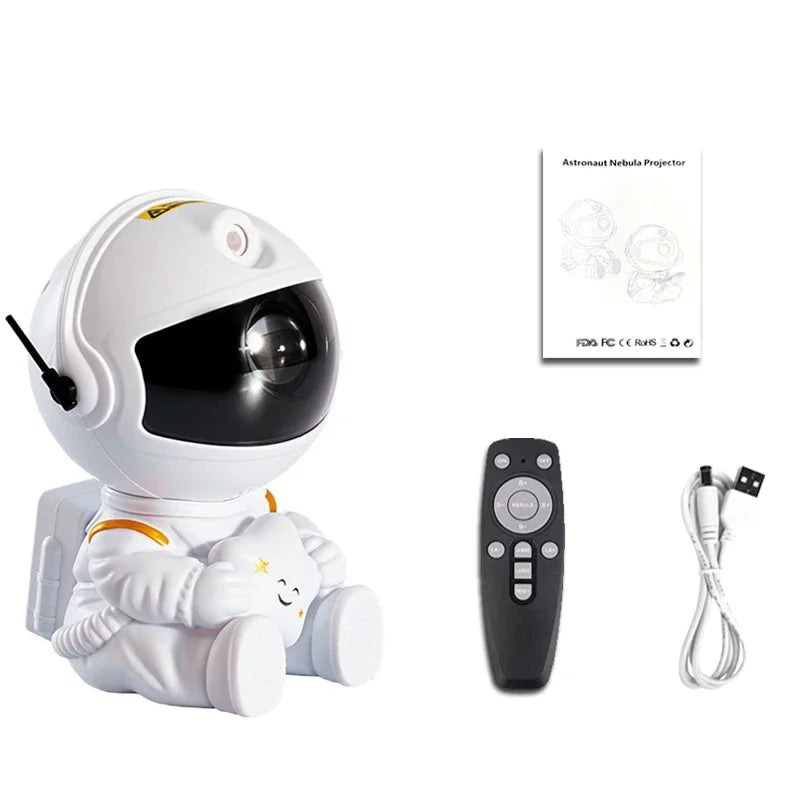 2022 Remote Control Atmosphere Light Robot 360° Rotating Night Light Stepless Dimming Projector Night Lamp Net Red Selfie Light