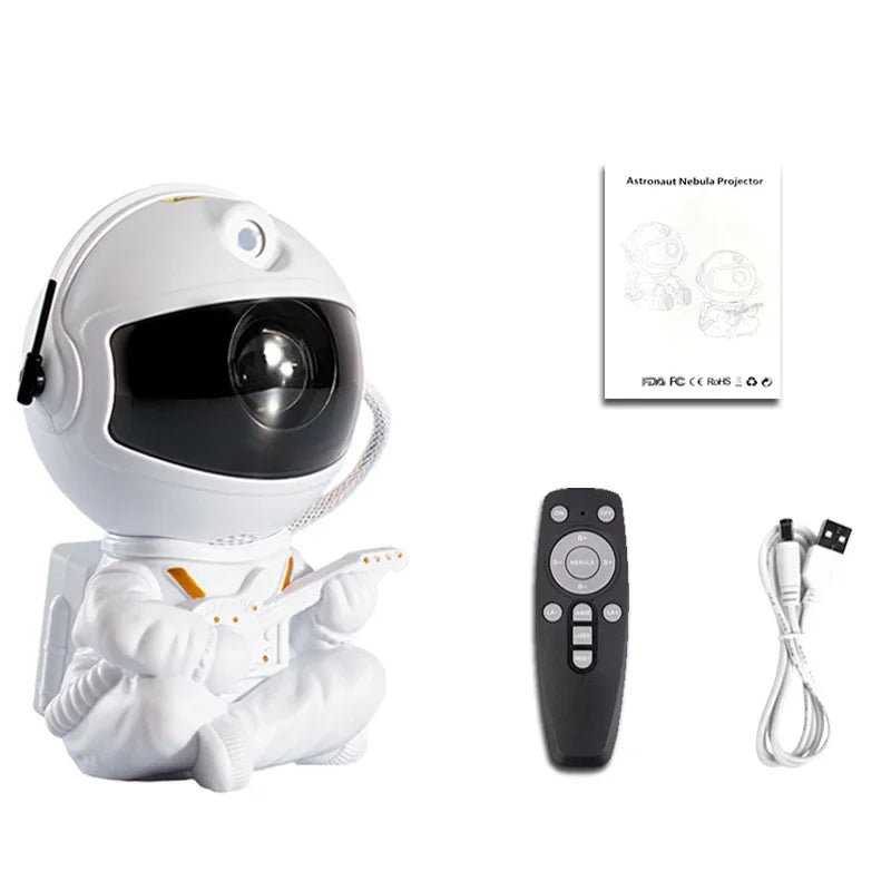 2022 Remote Control Atmosphere Light Robot 360° Rotating Night Light Stepless Dimming Projector Night Lamp Net Red Selfie Light