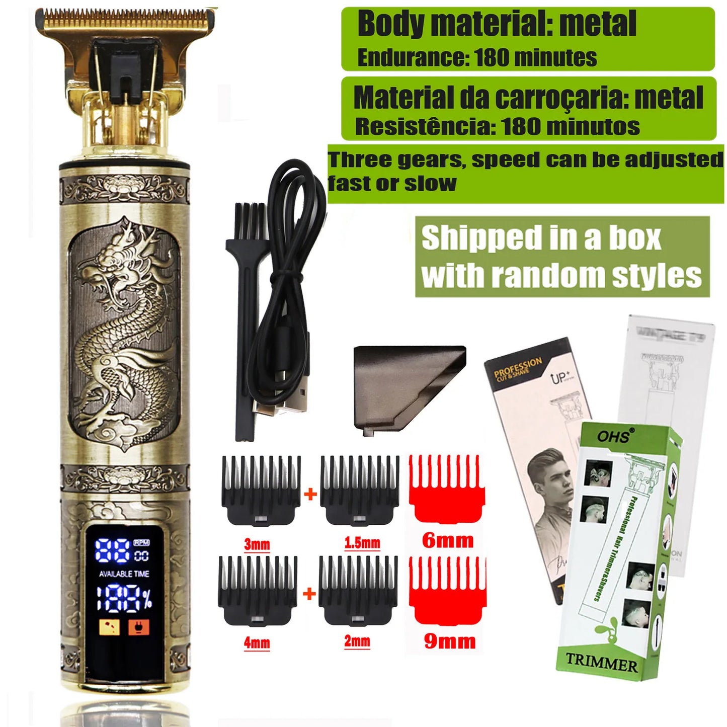 T9 Hair Clipper Repair Beard Shaving Body Hair Trimmer Clippers Electric Machine Men Haircut