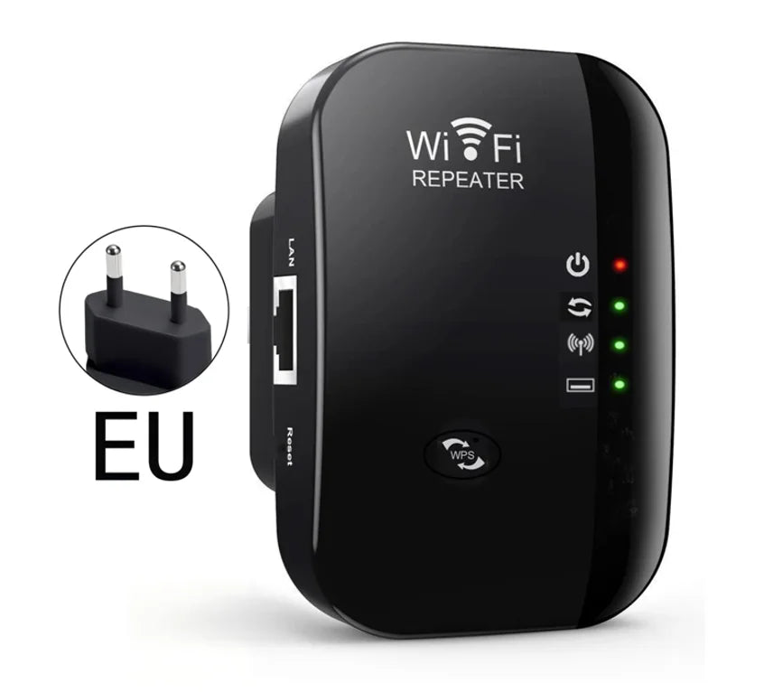Wifi Repeater Wireless Signal Amplifier Extended Network Enhancer EU US Home Router 300m Thro