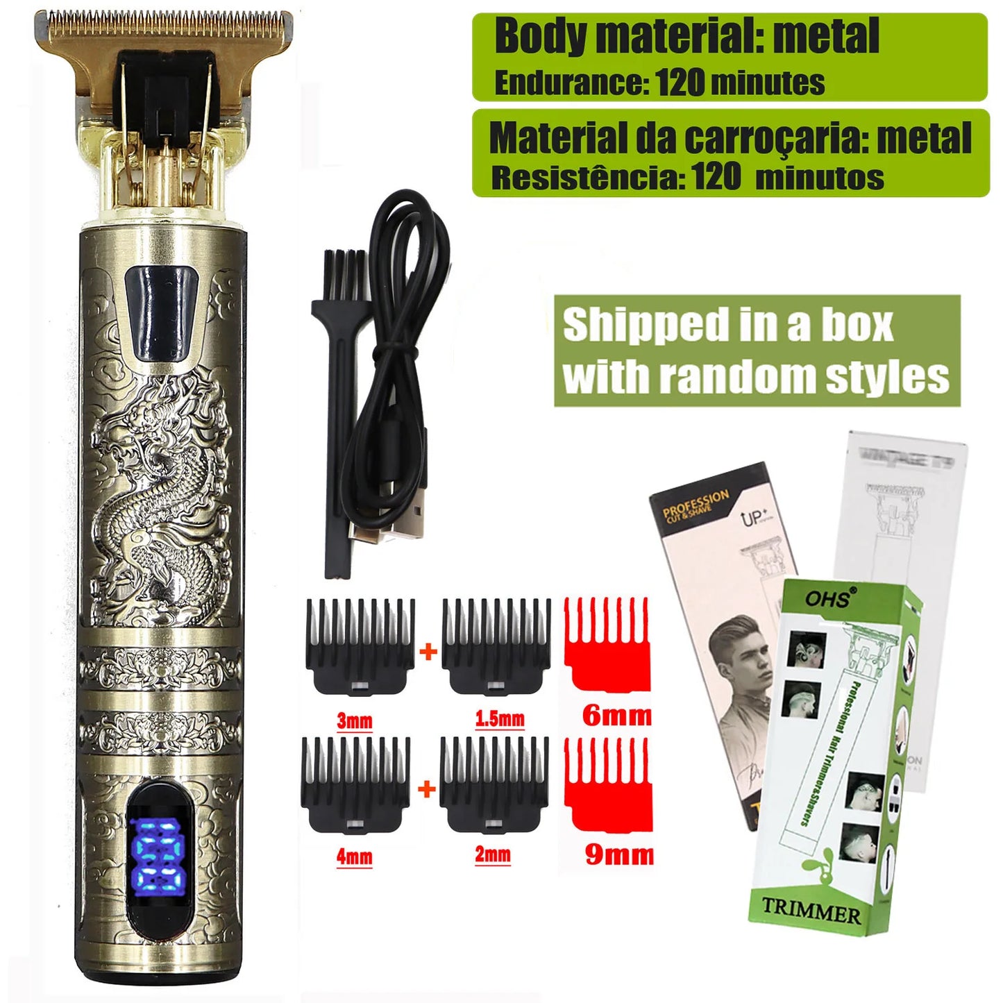 T9 Hair Clipper Repair Beard Shaving Body Hair Trimmer Clippers Electric Machine Men Haircut