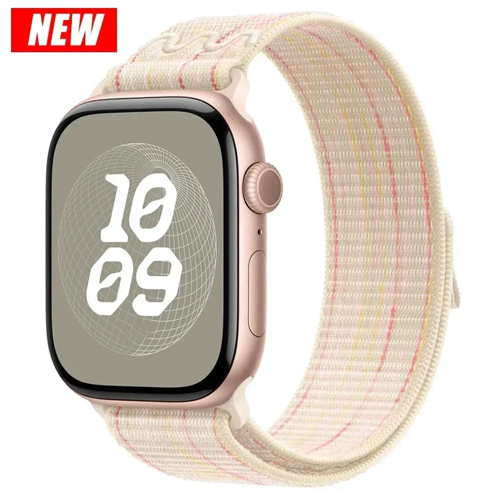 for Apple Watch Band 49mm 45mm 44mm 46mm  41mm 42mm Nylon Sport Loop Bracelet iWatch 11 10 9 8 7 6 5 4 3 se Ultra 2 3 Straps